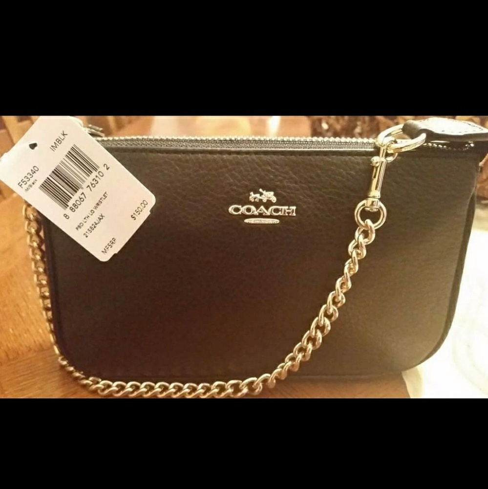 Coach Leather Wristlet